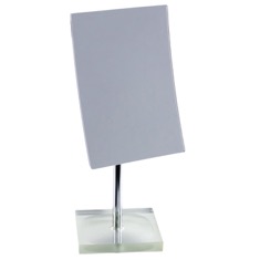 Square Countertop 2.5x Makeup Mirror in Silver